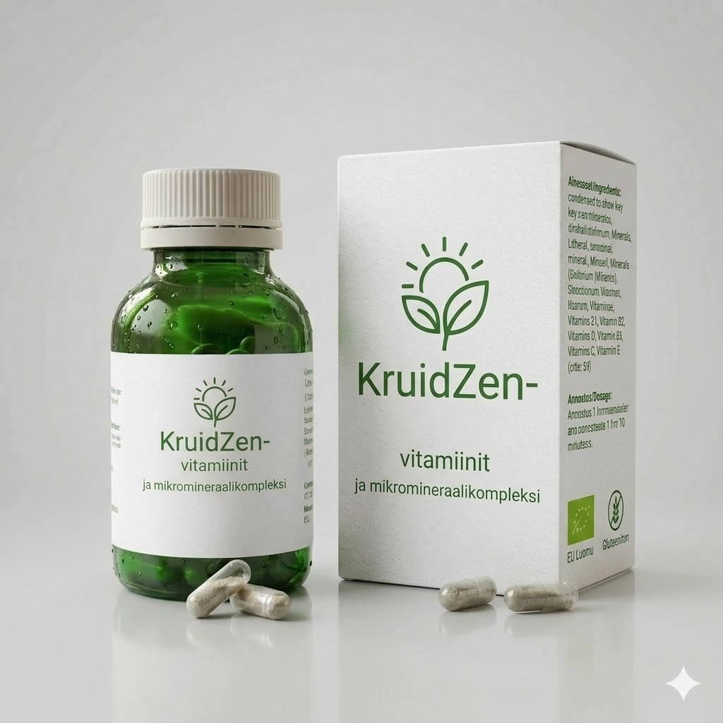 KruidZen bottle and tablets